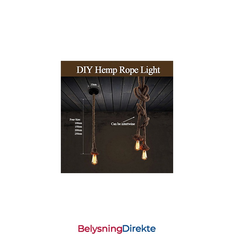 1 Lys Diy Kunst Hamptaulys Kreativ Hamptaulysekrone Lang 100 Cm Send 1 Pære