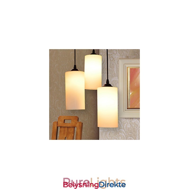 Rund, Rett Glasslampe Med Enkelt Hode