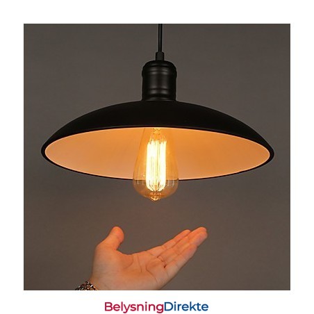 Lamper Og Lanterner Kunstrestaurering Enkelthodet Smijerns Flygende Tallerken Droplight