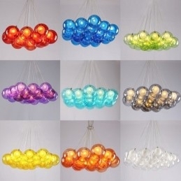 Kreativ Nordisk Farge Gjenoppretter Gamle Måter Gullfiskskål Glass Kreativ Dråpelampe Lys (Hvis Du Bestiller Flere Glasskuler, Kommer Den Med Én Anhengslampe) (Vennligst Velg Antall Og Farge På Glasskulen Nedenfor)