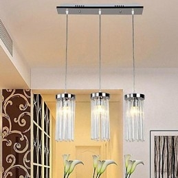 Moderne Og Moderne Krystallkrommetallpendellampe