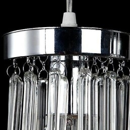 Moderne Og Moderne Krystallkrommetallpendellampe