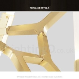Moderne Samtids 20 Lysende Lysekrone (Svart Gylden)