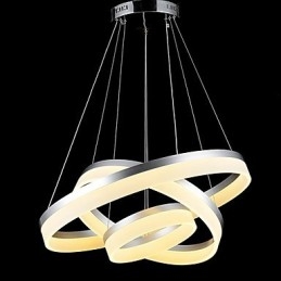 Rund Pendellampe Moderne Akryllamper Belysning Luksuriøse Taklamper Med Tre Ringer