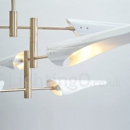 Moderne Samtids Lysekrone Med 4 Etasjer Og 8 Lys