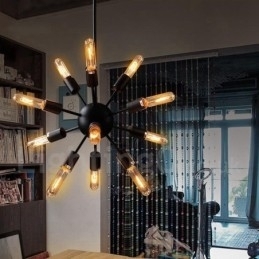 Retro Vintage Sputnik-Lysekrone Med 12 Lys