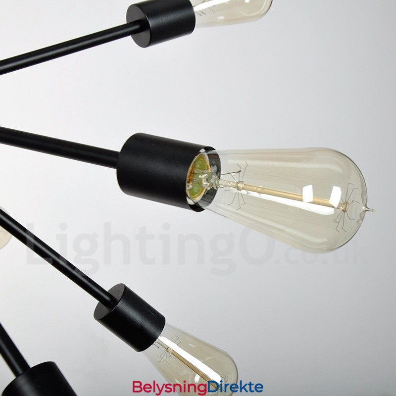 16 Lys Vintage Retro Sputnik Lysekrone