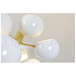 Hvit 10-Lys Moderne Samtidslysekronelampe