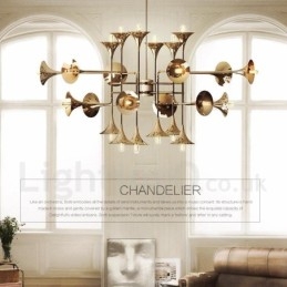 24 Lys Lysekrone Lampe Moderne Samtidsstil Lampe