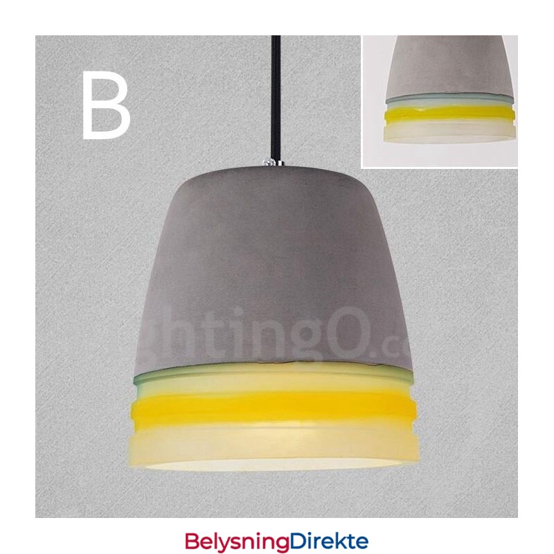1 Lys Vintage Betong Pendellampe