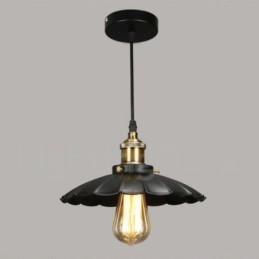 Svart Metall Vintage Pendellampe