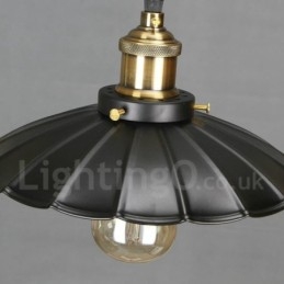 Svart Metall Vintage Pendellampe