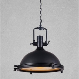 Svart Vintage Metall Pendellampe