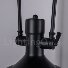 Svart Vintage Metall Pendellampe
