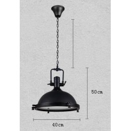 Svart Vintage Metall Pendellampe
