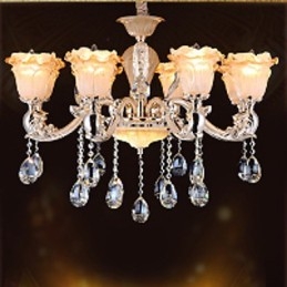 Europeisk Stil Retro Krystall Pendellampe Americange Lampe