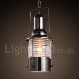 Retro Vintage 1-Lyss Lanterne Kobber Pendellampe