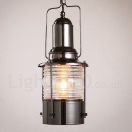 Retro Vintage 1-Lyss Lanterne Kobber Pendellampe