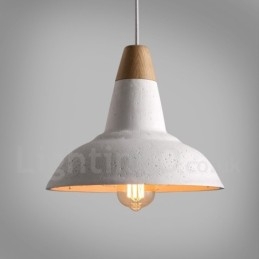 Moderne Samtidsstil 1 Lys Trebetong Pendellampe
