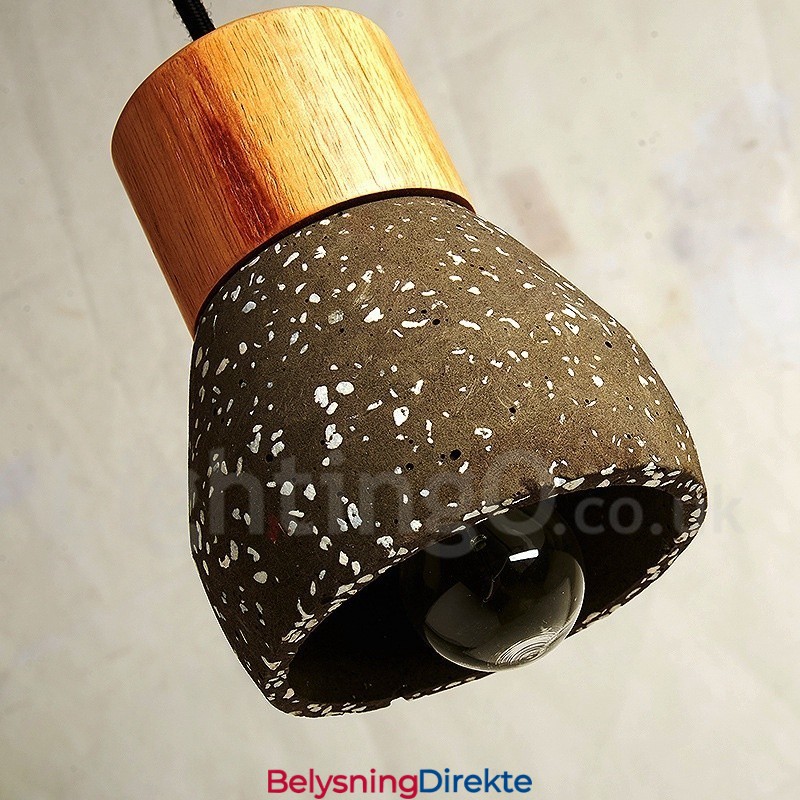 Moderne Samtidsstil 1 Lys Trebetong Pendellampe