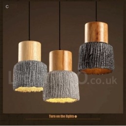 Retro Vintage Trebetong Pendellampe