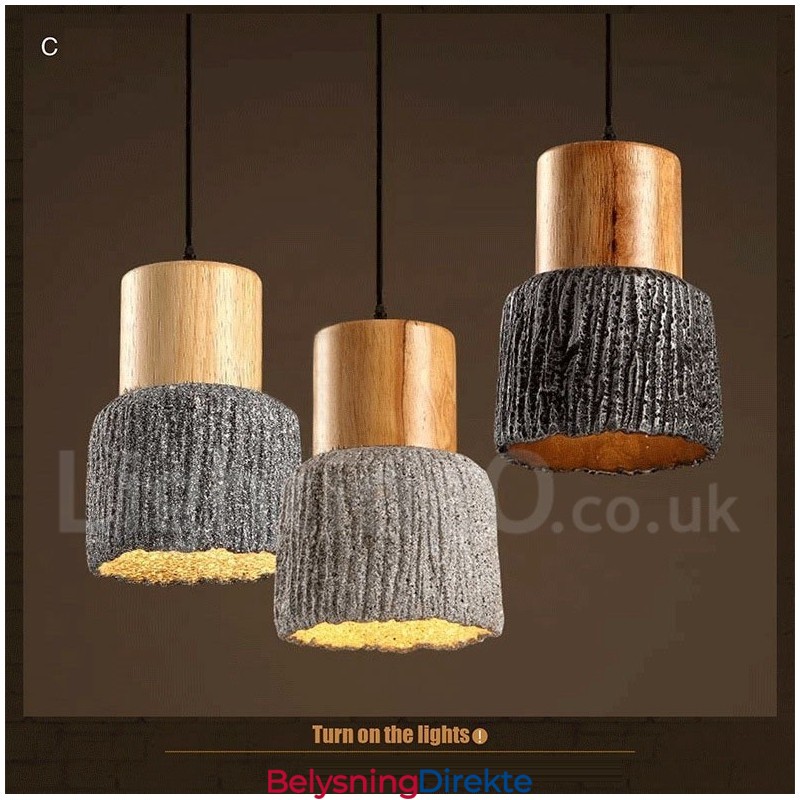 Retro Vintage Trebetong Pendellampe
