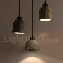 Retro Vintage Trebetong Pendellampe