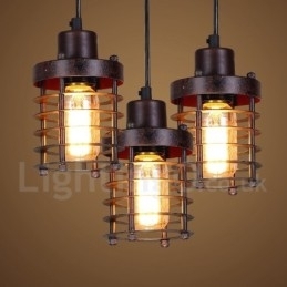 1 Lys Retro Vintage Kobber Pendellampe