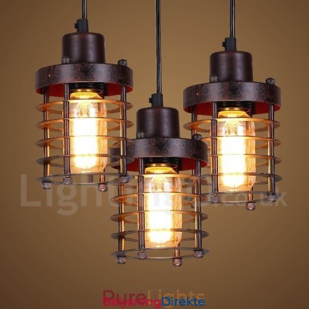 1 Lys Retro Vintage Kobber Pendellampe
