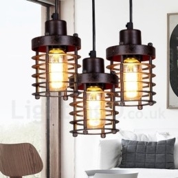 1 Lys Retro Vintage Kobber Pendellampe