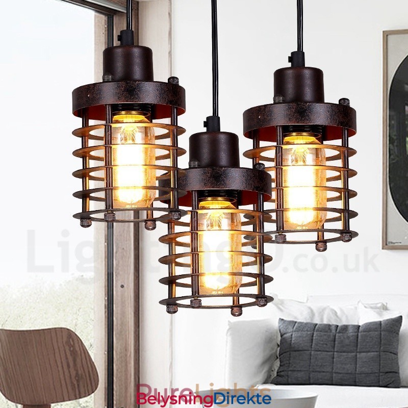 1 Lys Retro Vintage Kobber Pendellampe