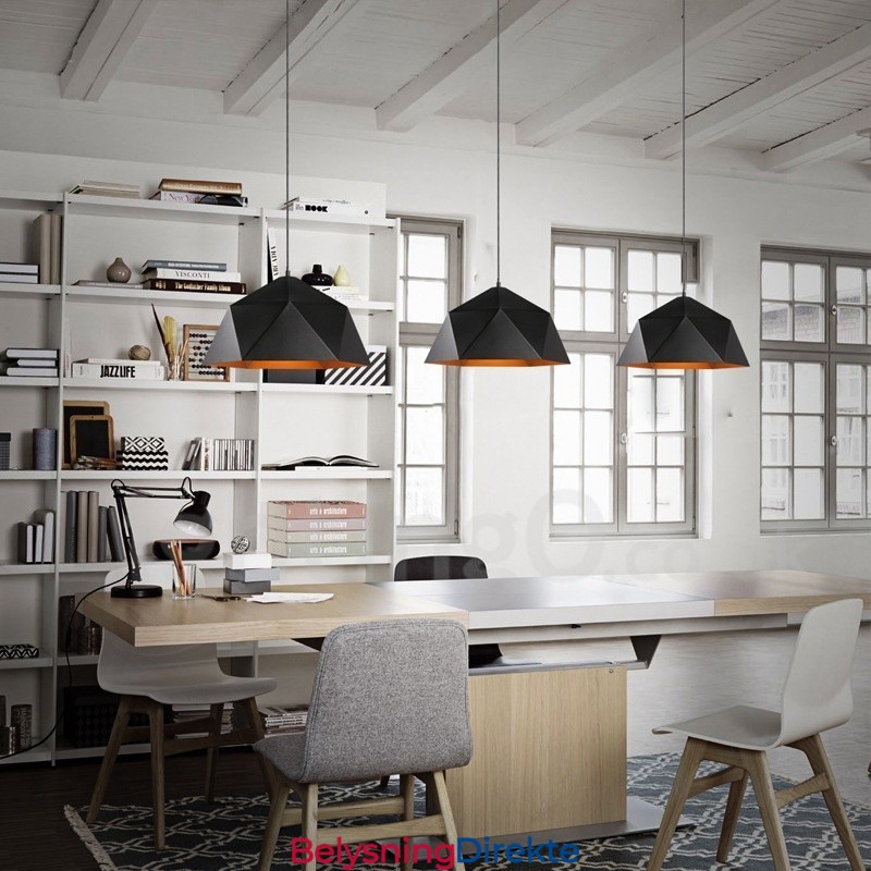 Svart 1 Lys Moderne Samtids Pendellampe