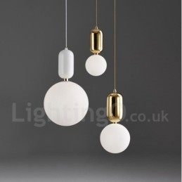 Moderne Og Moderne Pendellampe Med Glassskjerm