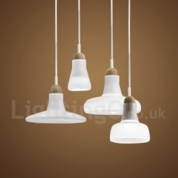 Retro Vintage Pendellampe Med Glassskjerm