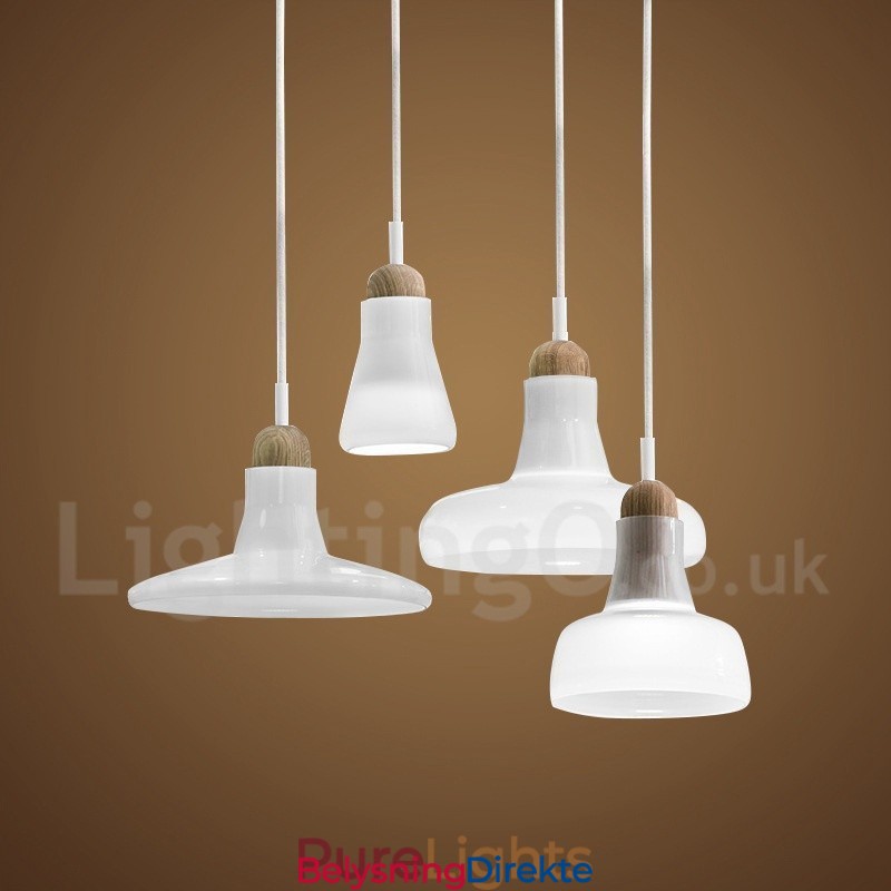 Retro Vintage Pendellampe Med Glassskjerm