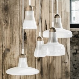 Retro Vintage Pendellampe Med Glassskjerm