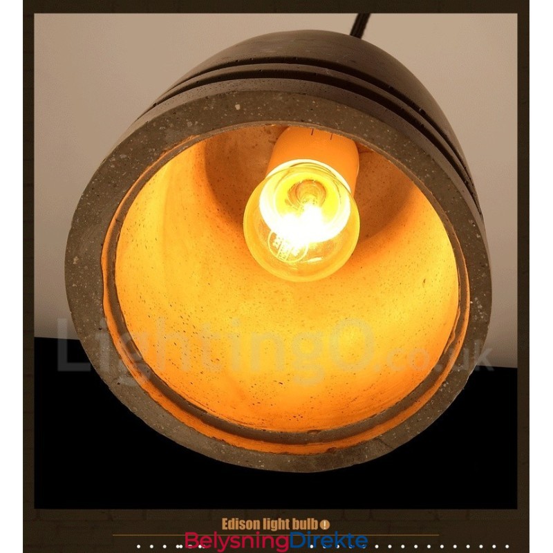Retro Vintage Betong Pendellampe