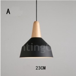 Moderne Samtidsstil Tre Metall Flerfarget Pendellampe