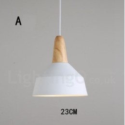 Moderne Samtidsstil Tre Metall Flerfarget Pendellampe