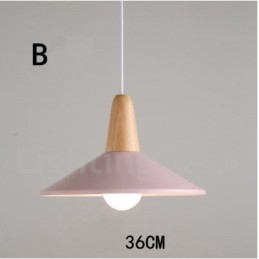 Moderne Samtidsstil Tre Metall Flerfarget Pendellampe
