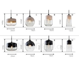 Moderne Og Moderne Pendellampe Med Glassskjerm