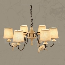 Rustikk Vintage Pendellampe Med 6 Lys