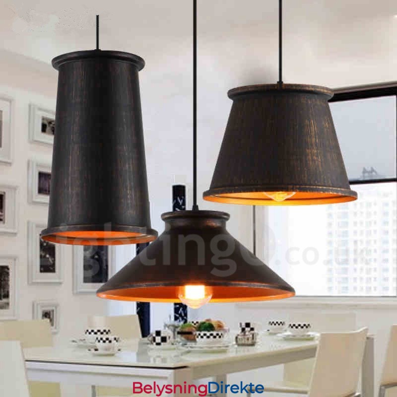 Retro Vintage Metallpendellampe Med 1 Lys
