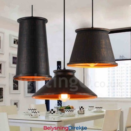 Retro Vintage Metallpendellampe Med 1 Lys