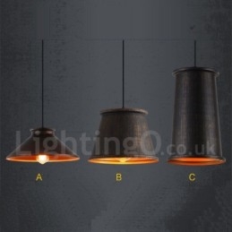 Retro Vintage Metallpendellampe Med 1 Lys