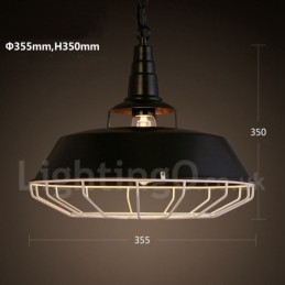 Retro Vintage Metall Pendellampe Med 1 Lys