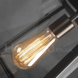 Vintage Metallpendellampe Med Glassskjerm