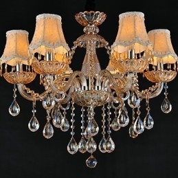 Lysekrone I Krystall, Tradisjonell, Klassisk, Glass, 6 Lys
