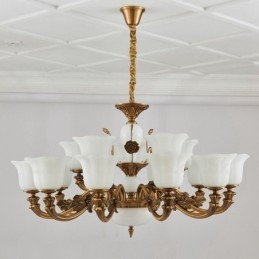 15-Lys Tradisjonell Klassisk Integrert Metallluksuslysekrone