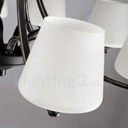 8-Lyss Rustik Lodge Integrert Metalllysekrone
